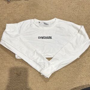 Gymshark White Cropped Sweatshirt